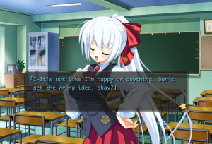 Here we have a Tsundere in her natural habitat.